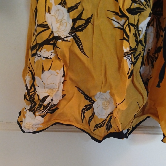 Floral Yellow Kimono Tunic - Picture 3 of 16